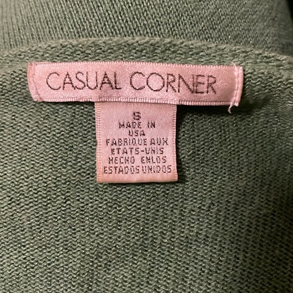 Green Half Sleeve Bolero Shrug Sweater 50s Style with Button Size Small - Picture 3 of 4